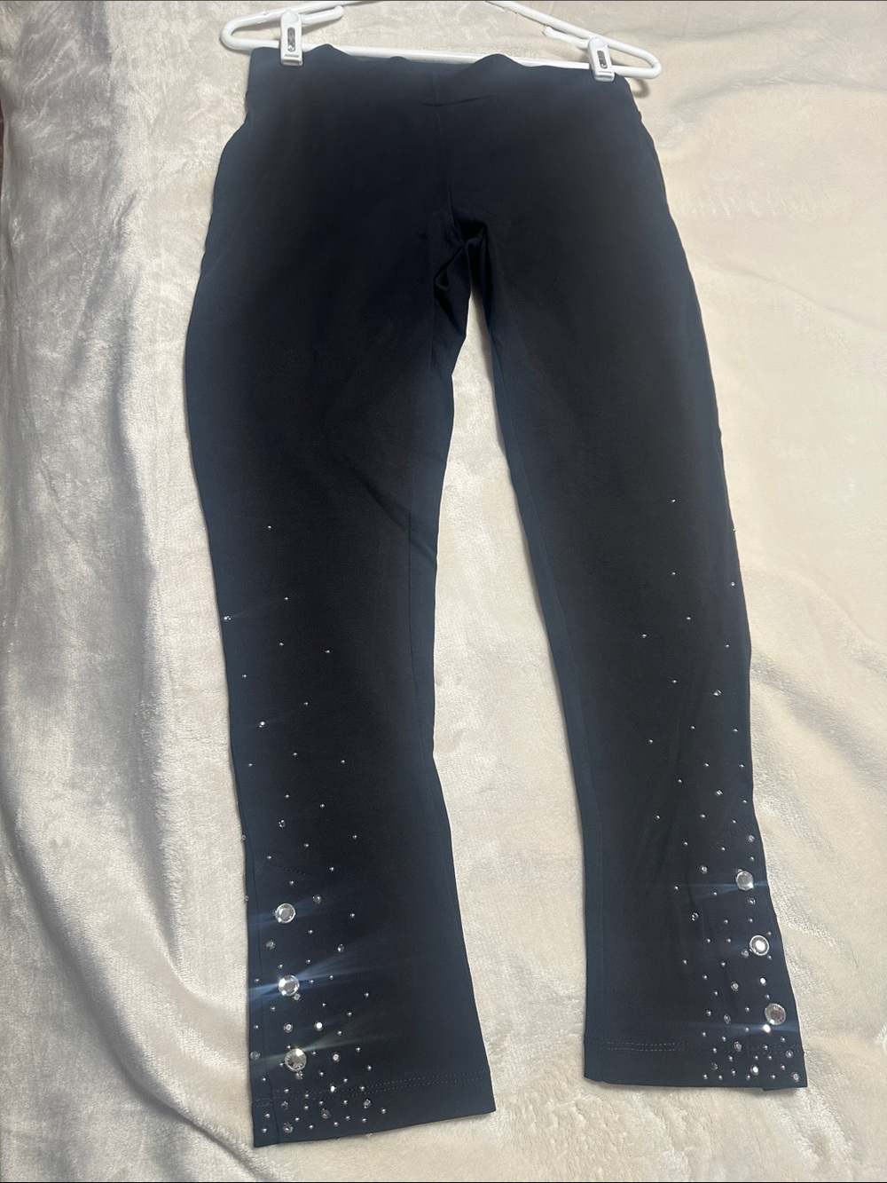Christine Alexander Black Embellished Capri Leggings